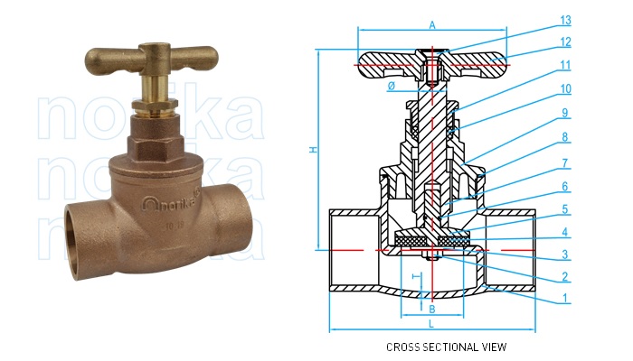 Bronze Stopcock Soldering End